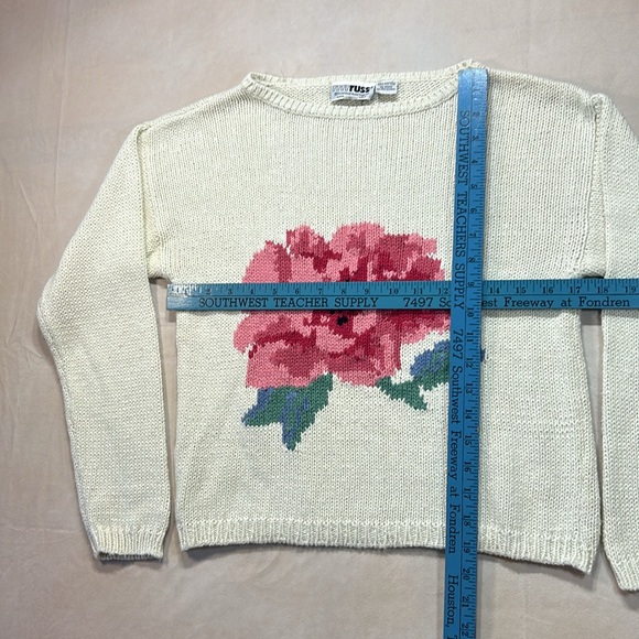 Russ Togs flower knit sweater - Picture 4 of 7